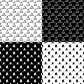 Hand Drawn Triangle Vector Seamless Pattern Set Royalty Free Stock Photo